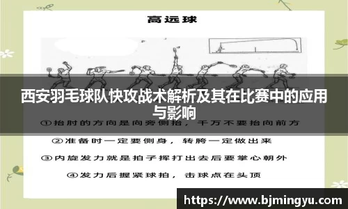 西安羽毛球队快攻战术解析及其在比赛中的应用与影响