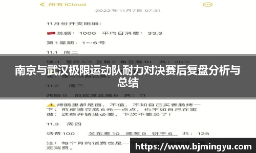 南京与武汉极限运动队耐力对决赛后复盘分析与总结