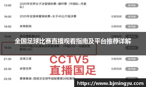 全国足球比赛直播观看指南及平台推荐详解